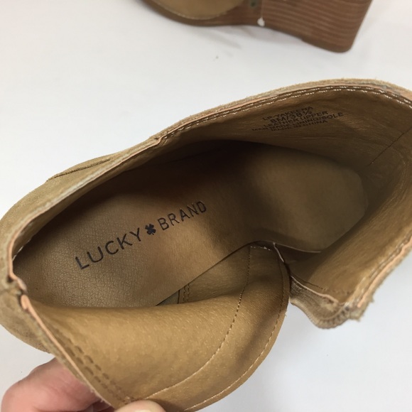 Lucky Brand Suede Wedge  Booties - Picture 2 of 3